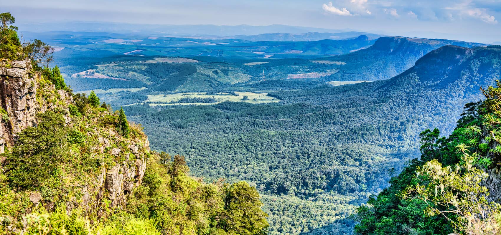 Awe-inspiring panoramic views from God's Window viewpoint, Panorama Route, Mpumalanga