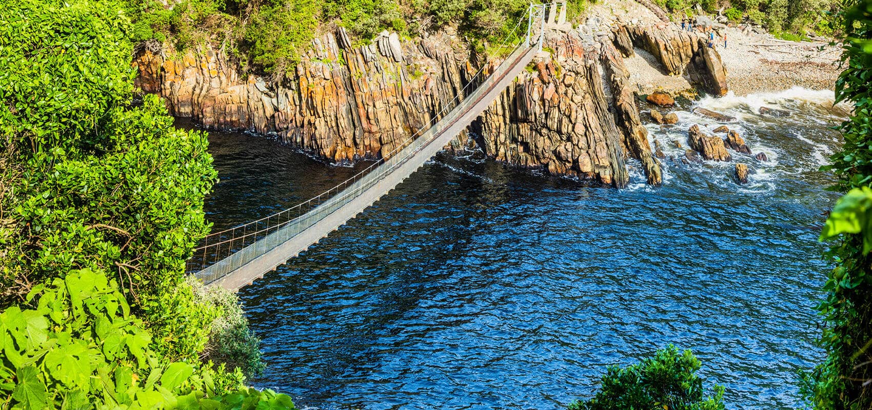 Iconic Storm River Bridge in Tsitsikamma National Park, South Africa